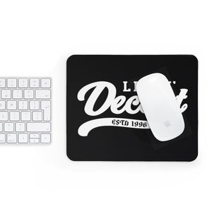 Mousepad Black w/ White Print