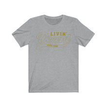 Load image into Gallery viewer, Unisex Jersey Short Sleeve Gold Outline Print