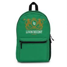 Load image into Gallery viewer, Backpack Green w/ Regal print