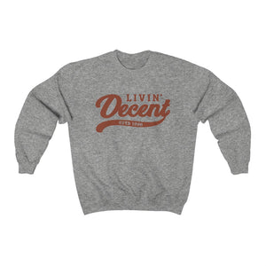 Unisex Crewneck Sweatshirt w/Orange Print