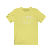 Load image into Gallery viewer, Unisex Jersey Short Sleeve Tee White Outline Print