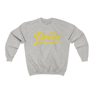 Unisex Crewneck Sweatshirt w/Yellow Print