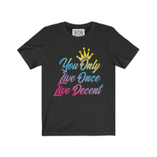 Load image into Gallery viewer, Unisex Jersey Short Sleeve YOLO gradient print