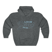 Load image into Gallery viewer, Unisex Hoodie Light Blue Outline Print