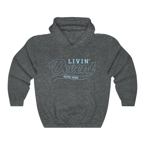 Unisex Hoodie Light Blue Outline Print