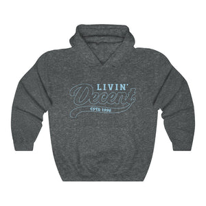 Unisex Hoodie Light Blue Outline Print