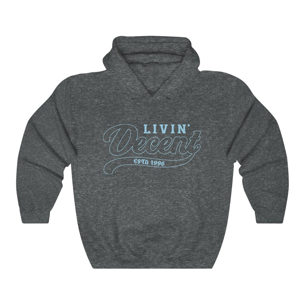 Unisex Hoodie Light Blue Outline Print