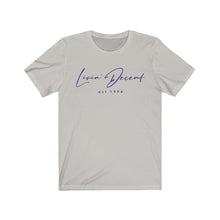 Load image into Gallery viewer, Unisex Jersey Short Sleeve Tee LD signature Navy Print