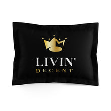 Load image into Gallery viewer, Pillow Sham Black w/ Circle Crown Print