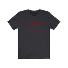 Load image into Gallery viewer, Unisex Jersey Short Sleeve Maroon Outline Print