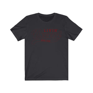 Unisex Jersey Short Sleeve Maroon Outline Print
