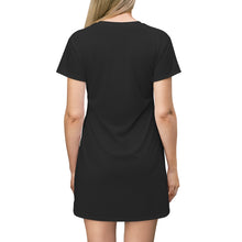 Load image into Gallery viewer, Ladies Dress Black w/ white print