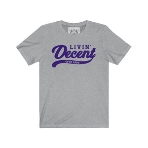 Unisex Jersey Short Sleeve Tee Purple Print