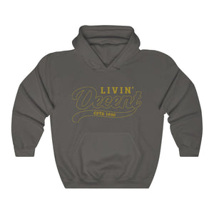 Unisex Hoodie Gold Outline Print