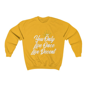 Unisex Crewneck Sweatshirt YOLO w/White Print