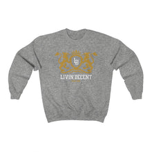 Load image into Gallery viewer, Unisex Crewneck Sweatshirt Regal Gold/White Print