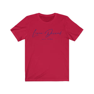 Unisex Jersey Short Sleeve Tee LD signature Navy Print