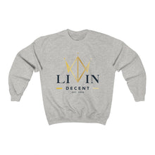 Load image into Gallery viewer, Unisex Crewneck Sweatshirt V-Crown Black/Gold print