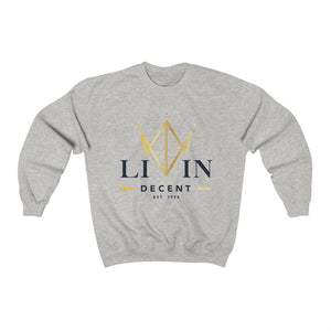 Unisex Crewneck Sweatshirt V-Crown Black/Gold print