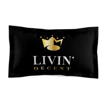 Load image into Gallery viewer, Pillow Sham Black w/ Circle Crown Print