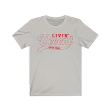 Load image into Gallery viewer, Unisex Jersey Short Sleeve Red Outline Print