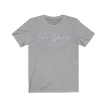 Load image into Gallery viewer, Unisex Jersey Short Sleeve Tee LD signature Pink Print
