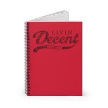 Load image into Gallery viewer, Spiral Notebook Red/Black - Ruled Line