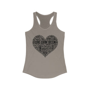 Women's Love Livin' Tank w/ black print