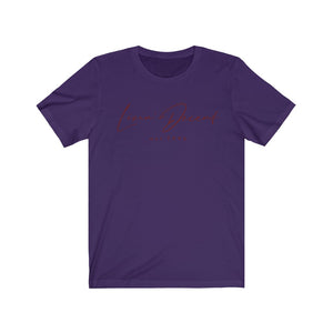 Unisex Jersey Short Sleeve Tee LD signature Maroon Print