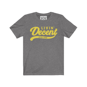 Unisex Jersey Short Sleeve Tee Yellow Print