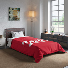 Load image into Gallery viewer, Comforter Red/w White Print