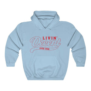 Unisex Hoodie Red Outline Print