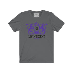 Unisex Jersey Short Sleeve Regal purple/black