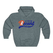 Load image into Gallery viewer, Livin&#39; Decent/Bronco Gang Royal print Hoodie