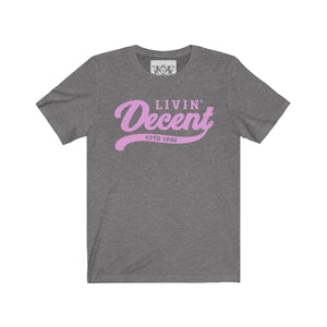 Unisex Jersey Short Sleeve Tee Pink Print