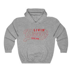 Unisex Hoodie Red Outline Print