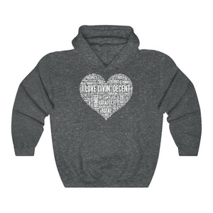 Unisex Hoodie Love Livin' w/white Print