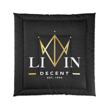 Load image into Gallery viewer, Comforter Black w/ V-Crown print