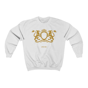 Unisex Crewneck Sweatshirt Regal Gold/White Print