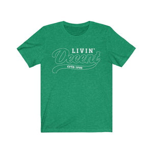 Unisex Jersey Short Sleeve Tee White Outline Print