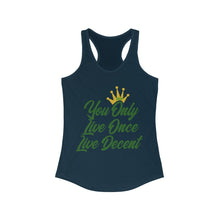 Load image into Gallery viewer, Women&#39;s YOLO Tank w/ green print