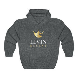 Unisex Hoodie Circle Crown White/Gold print