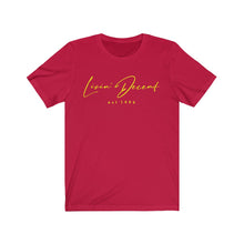 Load image into Gallery viewer, Unisex Jersey Short Sleeve Tee LD signature Yellow Print