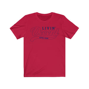 Unisex Jersey Short Sleeve Navy Outline Print