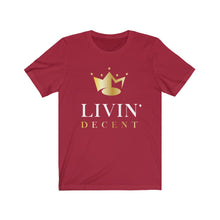 Load image into Gallery viewer, Unisex Jersey Short Sleeve Tee Circle Crown White/Gold print