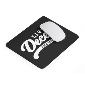 Mousepad Black w/ White Print