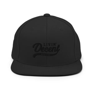 Snapback Hat w/ Black Embroidery