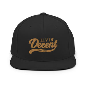 Snapback Hat w/ Gold Embroidery