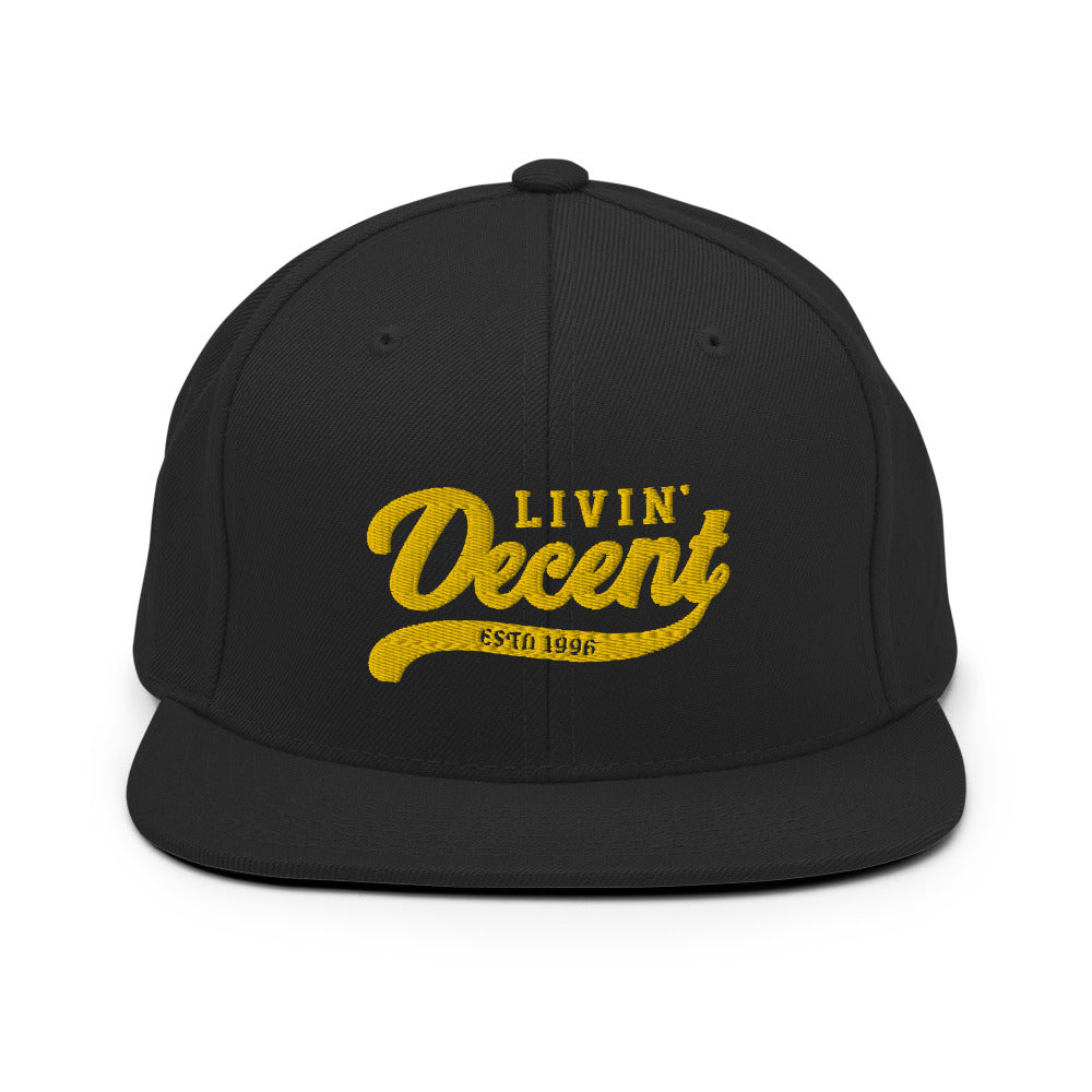 Snapback Hat w/ Yellow Embroidery