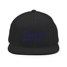 Load image into Gallery viewer, Snapback Hat w/ Navy Embroidery